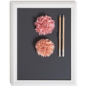 U Brands Magnetic Chalkboard with Decorative Frame, Office Supplies, Includes Magnets and Chalk Pencils, 11" x 14"