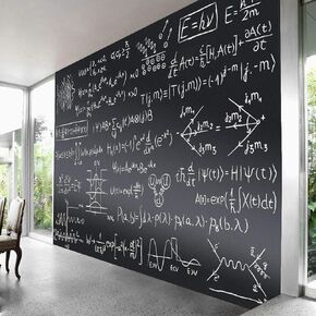 Magnetic Chalkboard Contact Paper for Wall, 48" x 36" Non-Adhesive Back Chalkboard Wallpaper, Blackboard Wall Sticker with Chalks for Home/School/Playroom