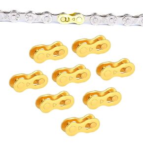 8 Pairs Bicycle Missing Link, 6/7/8/9/10/11/12 Speed Bike Chain Connector Lock Set, MTB Road Bicycle Connector for Quick Master Link Joint Chain pin (9 Speed, 8)