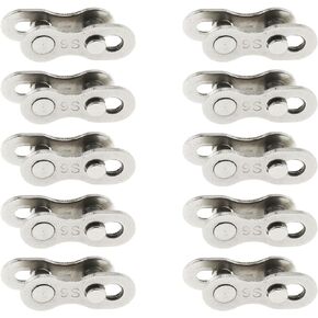 E-outstanding 5 Pairs 9 Speed Universal Bicycle Chain Connector Quick Master Link Joint Metal Bicycle Repair Tool Cycling Part, Silver