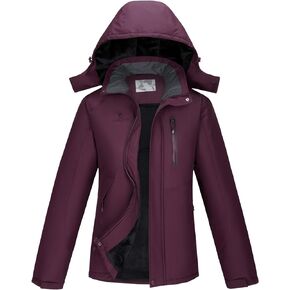 CAMEL Women's Warm Winter Ski Jackets Waterproof Snow Coat with Hood Mountain Windproof Rain Jacket