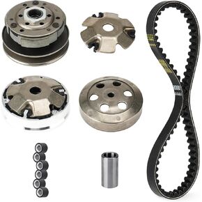 YOUXMOTO Gy6 50cc Clutch Set and Variator Assembly with 669 belt, for GY6 50cc 4 Stroke 139QMB Engine With Short Case, Go Kart Scooter Clutch Kit