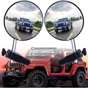 Door off Mirrors Side View Mirrors Professional Off Road Rearview for Jeep Wrangler JL/JLU 2018-2024 & Jeep Gladiator 2020-2024 | 2024 Newest Update | Market Exclusive