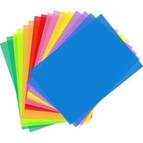 16Pieces Reading Strips for Dyslexia Colored Overlays Guided Reading Highlight Strips Plastic Correction Gel Light Filter Transparent Color Film Sheet,11 x 8.5 Inch