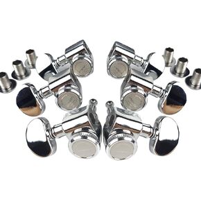 Kaynes 3x3 Guitar Lock String Tuning Pegs – Black Locking Tuners Keys Machine Heads Tuners with Half-Circle Handle for Les Paul LP SG Style Electric or Acoustic Guitar (Black)