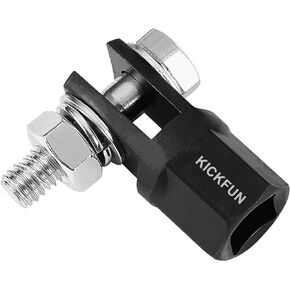 1/2" Scissor Jack Adapter Drill Adapter for Use with 1/2 Inch Drive/Impact Drills/Ratchet or Standard Drive Sockets or 13/16 Inch Lug Wrench/Tire Iron Make Jacks Lifting Easier (1Pc Set Black)