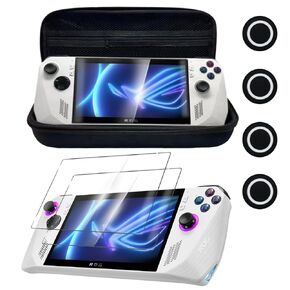 حقيبة حمل صلبة لجهاز Rog Alloy Handheld 2023، تأتي مع 2 واقي شاشة و4 قطع من أغطية قبضة الإبهام، وحقيبة ذات سعة كبيرة يمكن أن تحتوي على شاحن ألعاب وملحقات قاعدة شحن in Kuwait