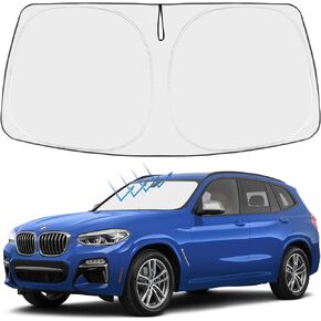 Proadsy Front Windshield Sun Shade Foldable Sunshade Protector Custom Fit 2019-2024 BMW 3-Series 3 Series Accessories 2024 Upgrade