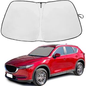 Windshield Sunshade Custom Fit 2017-2024 Mazda CX5 Sport, Touring, Grand Touring, 4 Door Crossover, Window Shade Sun Visor Protector Blocks UV Rays Keep Your Car Cooler