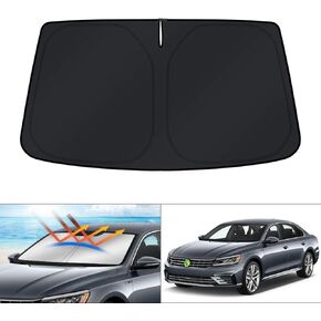 KUST Windshield Sun Shade for 2012-2022 Volkswagen VW Passat Accessories Sunshade Sun Visor Protector Foldable Blocks UV Rays Keep Your Car Cooler