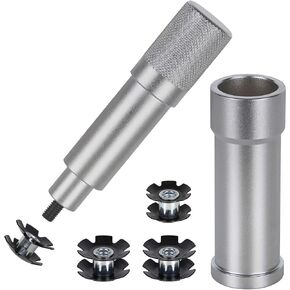 CyclingDeal Bike Bicycle Fork Star Nut Setting Installer Install Tool with 2 Size 1" and 2 Size 1-1/8" Star Nuts - Tool Compatible with Size 1" and Size 1-1/8"