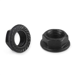 2 Pieces M8 Flange Crank Arms Nuts for Bike Bottom Standard Threaded Type Black Bicycle Crank Nuts