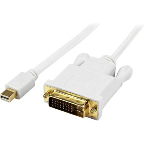 StarTech.com Mini DisplayPort to DVI Adapter - Active Mini DisplayPort to DVI-D Adapter Converter - 1080p Video - mDP or Thunderbolt 1/2 Mac/PC to DVI Monitor Dongle, mDP to DVI Single-Link (MDP2DVIS)