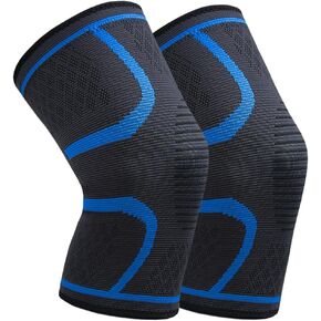 NuCamper 2 Pack Knee Brace for knee Pain Arthritis, Compression Sleeve for Men Women Support for Joint Pain Relief, Meniscus Tear,Workout,Sports,Running