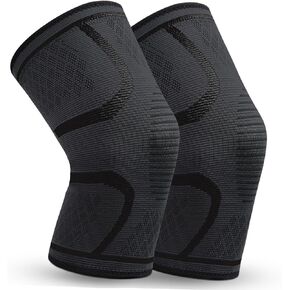 NuCamper 2 Pack Knee Brace for knee Pain Arthritis, Compression Sleeve for Men Women Support for Joint Pain Relief, Meniscus Tear,Workout,Sports,Running