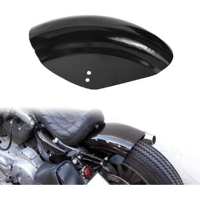 HDBUBALUS Motorcycle Rear Fender 7" Flat Fender Short Mudguard Compatible with Harley Sportster Iron 883 1200 72 Bright Black in Saudi Arabia