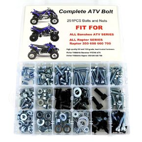 Xitomer 251PCS for Raptor700 Plastics Engine Body Frame Exhaust Bolts Kit Fit for Raptor 350 600 660 700R, ATV Bolts Kit (Zinc)
