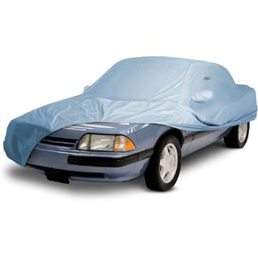 iCarCover Custom Car Cover for 1979-2004 Ford Mustang LX, GT Waterproof All Weather Rain Snow UV Sun Protector Full Exterior Indoor Outdoor Car Cover (Stripe - Black/Gray)