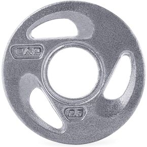 CAP Barbell 2-Inch Olympic Grip Weight Plates, Single, Gray, Various Sizes, 2.5 lb
