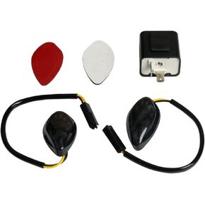 12V Heavy Duty 2 Pin Compatible Electronic Fixed Flasher Turn Signal Flasher Relay LED Turn Signals Blinkers Perfect fit For 2014-2019 Honda Grom Front amber yellow Pack of 2