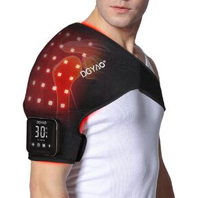 New Cordless Red Light Therapy for Shoulder Pain Relief Rechargeable 4000mAh Battery Adjustable 660nm & 850nm Infrared Light Therapy Wrap for Shoulder Wearable Joints Muscle Device