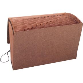 Smead TUFF Expanding File, 31 Pockets, Daily (1-31), Flap and Cord Closure, Legal Size, Redrope (70369)