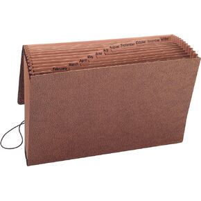 Smead TUFF Expanding File, 31 Pockets, Daily (1-31), Flap and Cord Closure, Legal Size, Redrope (70369)