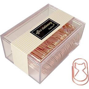 Paper Clips Lage,Black Jumbo Paper Clips 2 inch Cute Decorative Fat Cat Paper clips 50pcs 50mm Wide Non Skid Smooth Finish Steel Wire Bookmark Office Supply Accessories for Cat Lovers