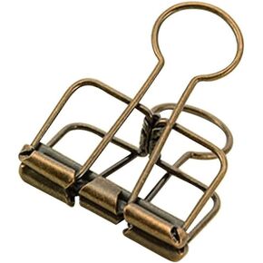 20PCS Binder Clips, Medium Metal Binder Clips Bronze Binder Clips, Paper Clamps for Office Supplies School Personal Document Organizing