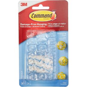 Command 17026CLR-ES Decorating Clips, Clear, 20-Clips (2 Pack)