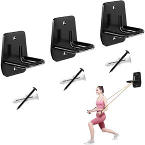 RCHYFEED Wall Mount Resistance Band Anchor, 3PCS Workout Anchors Hooks for Resistance Bands, Home Gym Accessories Equipment for Body Weight Straps, Strength Training, Physical Therapy Exercise