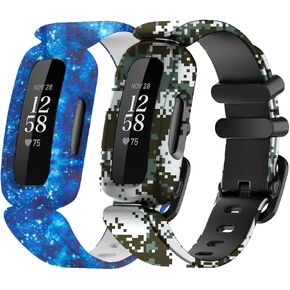 Replacement Silicone Bands Compatible With Fitbit Ace 3 for Kids,Colorful Pattern Strap Adjustable Wristbands for Fitbit Ace 3 Bands Boys& Girls