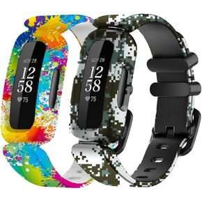 Replacement Silicone Bands Compatible With Fitbit Ace 3 for Kids,Colorful Pattern Strap Adjustable Wristbands for Fitbit Ace 3 Bands Boys& Girls