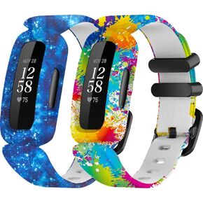 Replacement Silicone Bands Compatible With Fitbit Ace 3 for Kids,Colorful Pattern Strap Adjustable Wristbands for Fitbit Ace 3 Bands Boys& Girls in Kuwait