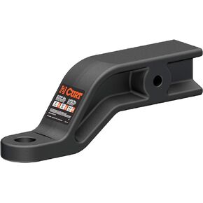 CURT 45430 Industrial Duty Forged Trailer Hitch Ball Mount, Fits 3-Inch Receiver, 21,000 lbs, 1-1/4-Inch Hole, 4-Inch Drop, 2-Inch Rise, CARBIDE BLACK POWDER COAT