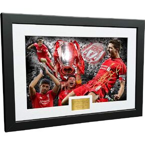 Steven Gerrard 12x8 A4 Signed "THE GERRARD YEARS" Liverpool FC Autographed Photo Photograph Picture Frame Soccer
