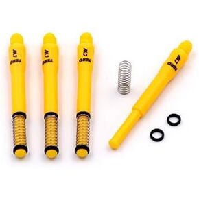 Black Scorpion Cuesoul TERO AK7 Clear Dart Stems Dart Shafts Built-in Spring Telescopic,Set of 4 pcs-B/D/F/H Size (Yellow, F)