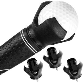 HH-GOLF® 3-Pack 3-Prong Golf Ball Retriever Grabber, Suction Cup Ball Picker, Golf Ball Picker Uper Tool for Putter, Easy Installation