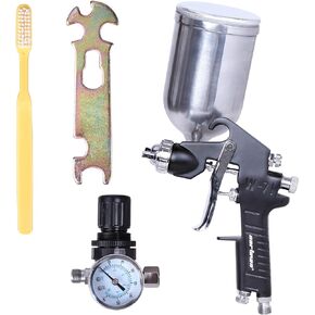 Cartman HVLP Gravity Feed Air Spray Gun H827P, 20.2 oz Capacity, Optimal Working Pressure 2-3.5bar, Nozzle Size:1.4mm