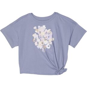adidas Girl's Loose Fit Tie Front Tee (Big Kids)