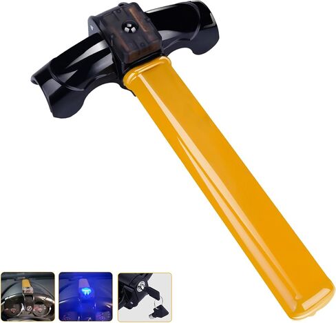 قفل عجلة القيادة، جهاز مضاد للسرقة عالي التحمل مع ضوء وامض تحذيري عالي السطوع، قفل أمان عالمي للسيارة لشاحنة سيارات الدفع الرباعي in Kuwait