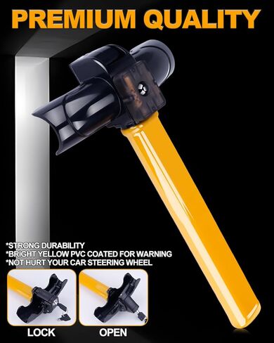 قفل عجلة القيادة، جهاز مضاد للسرقة عالي التحمل مع ضوء وامض تحذيري عالي السطوع، قفل أمان عالمي للسيارة لشاحنة سيارات الدفع الرباعي in Kuwait