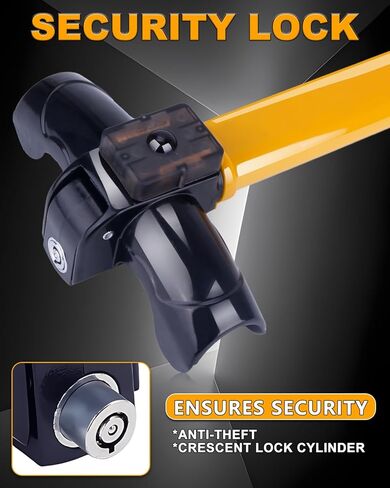 قفل عجلة القيادة، جهاز مضاد للسرقة عالي التحمل مع ضوء وامض تحذيري عالي السطوع، قفل أمان عالمي للسيارة لشاحنة سيارات الدفع الرباعي in Kuwait