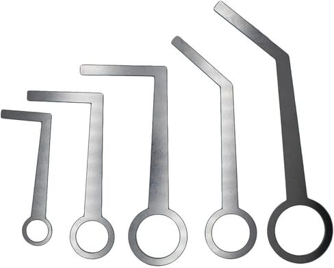 5Pcs Stainless Steel Saxophone Leveling Rings Pad with L-Shape Keycovers Adjustment Woodwind Repair Tool Silver in Saudi Arabia