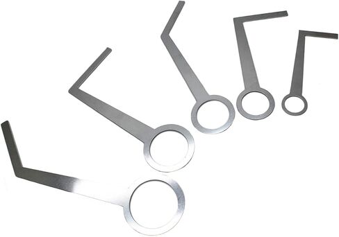5Pcs Stainless Steel Saxophone Leveling Rings Pad with L-Shape Keycovers Adjustment Woodwind Repair Tool Silver in Saudi Arabia