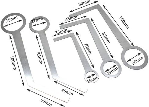 5Pcs Stainless Steel Saxophone Leveling Rings Pad with L-Shape Keycovers Adjustment Woodwind Repair Tool Silver in Saudi Arabia