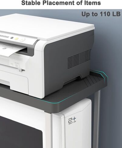 xify's Computer Tower Stand Double Tiers Mobile CPU Printer Stand with 6 Caster Wheels for Home Office Fits PC Under Desk Organization Shelf, Black, 11.81 * 17.72 * 20.87 Inches in Saudi Arabia