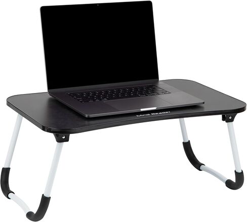 Mind Reader Lap Desk Laptop Stand, Bed Tray, Folding Legs, Couch Table, Portable, MDF, 23.25" L x 13.75" W x 10.5" H, Black in Saudi Arabia