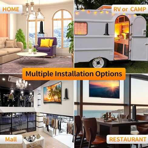 هوائي تلفزيون مطور 2024، مضخم داخلي رقمي عالي الدقة ذكي يزيد عن 600 ميل - معزز إشارة خارجية للقناة المحلية - دعم جوي ممتاز 4K 8K HDTV 1080p Fire Stick جميع أجهزة التلفاز - كابل سميك 25 قدم in Kuwait