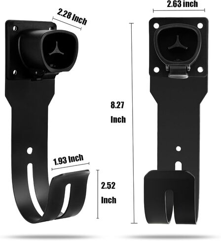 EV Charger Holder Wall Mount J1772 EV Holder, EV Cable Holder, and Electric Car Plug Nozzle Holster Dock Combination for SAE J1772 Electric Vehicle Charger in Saudi Arabia